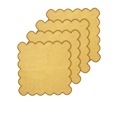 J.Elliot Home Sally Napkin 45cm Set of 4 Yellow - Image 01