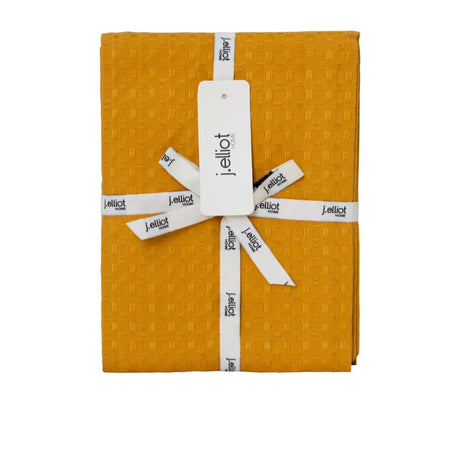 J.Elliot Home Waffle Tea Towel Set of 2 Mustard - Image 02