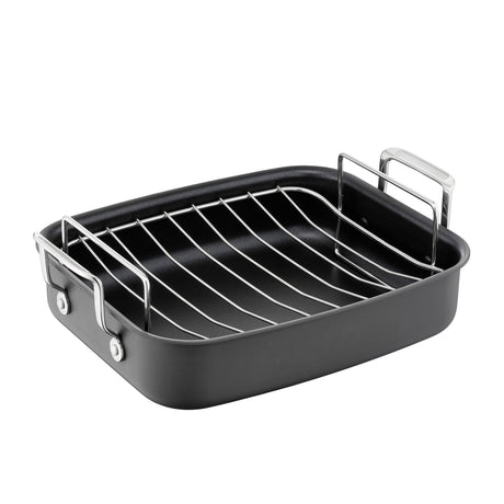 Tefal Jamie Oliver Premium Hard Anodised Roaster & Rack 26x32cm - Image 01