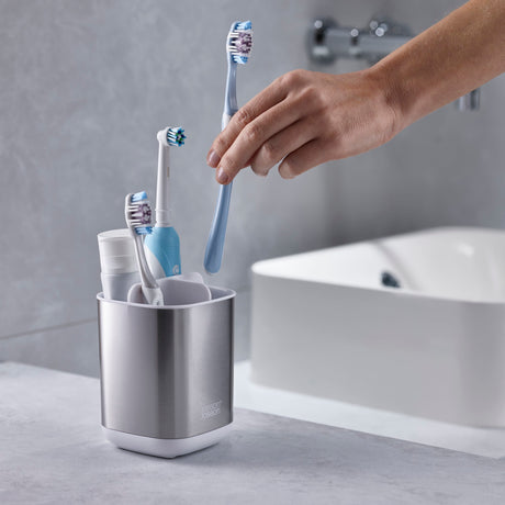 Joseph Joseph EasyStore Steel Toothbrush Caddy - Image 02