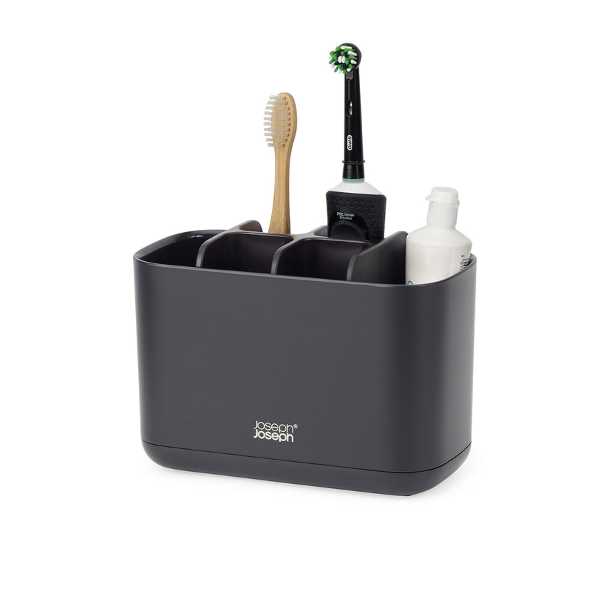 Joseph Joseph EasyStore Toothbrush Caddy Large Matte in Black - Image 04