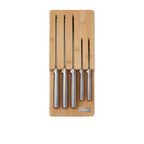 Joseph Joseph Elevate Steel Knife 5 Piece Set with Bamboo Storage Tray - Image 01