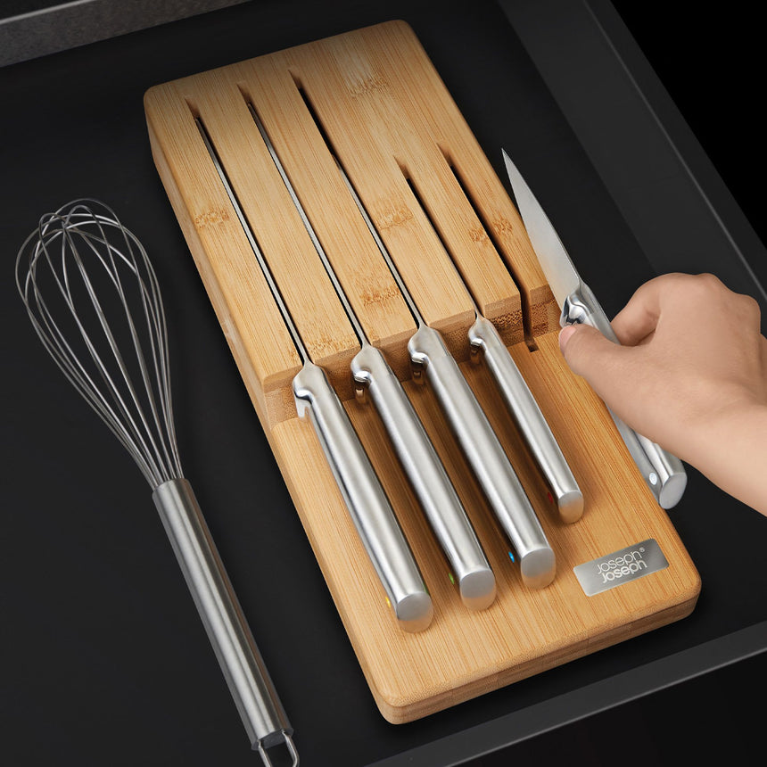 Joseph Joseph Elevate Steel Knife 5 Piece Set with Bamboo Storage Tray - Image 02