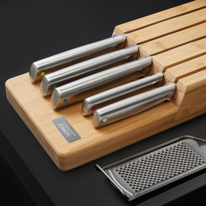 Joseph Joseph Elevate Steel Knife 5 Piece Set with Bamboo Storage Tray - Image 03