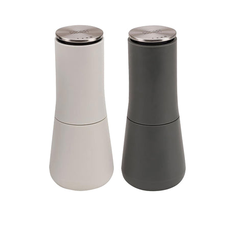 Joseph Joseph Milltop No-Spill Salt and Pepper Set Grey - Image 01