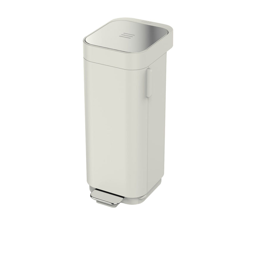 Joseph Joseph Porta EasyEmpty Pedal Bin 40L Concrete Grey - Image 01