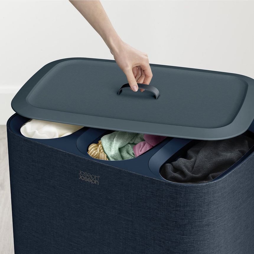 Joseph Joseph Tota Trio Laundry Basket 90L in Black - Image 06