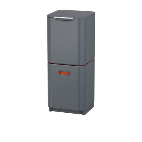 Joseph Joseph Totem Compact Waste & Recycling Bin 40L Graphite - Image 01