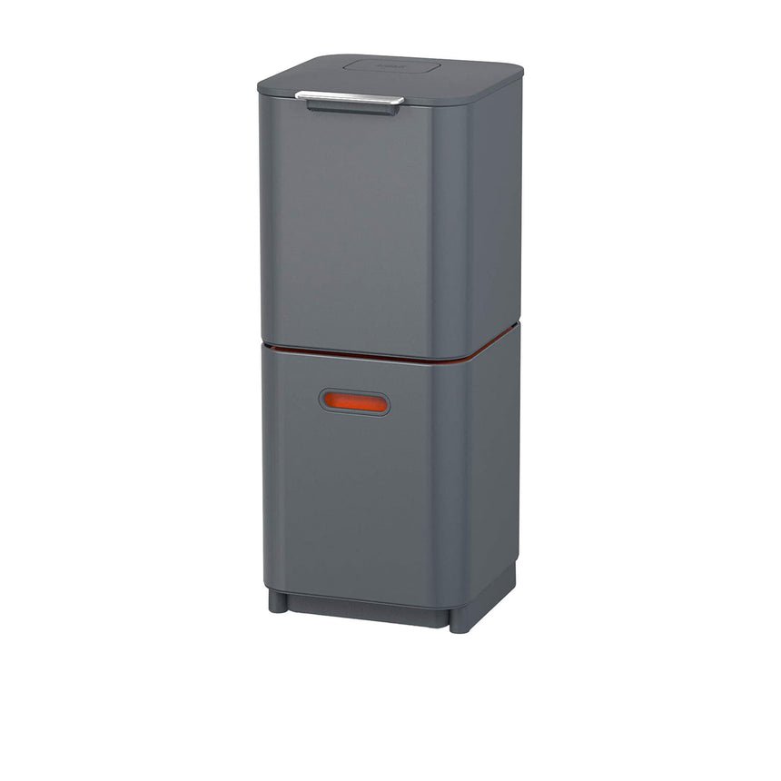 Joseph Joseph Totem Compact Waste & Recycling Bin 40L Graphite - Image 01