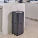 Joseph Joseph Totem Compact Waste & Recycling Bin 40L Graphite - Image 06