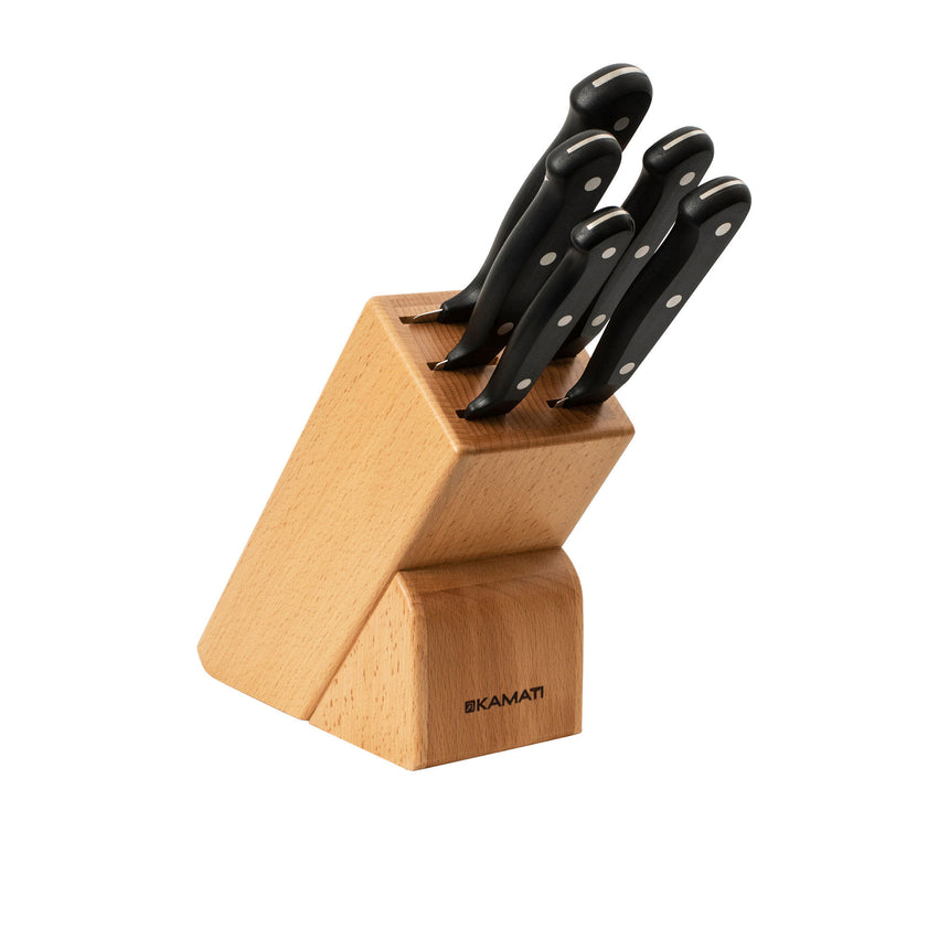 Kamati Gourmet 6 Piece Knife Block Set - Image 01