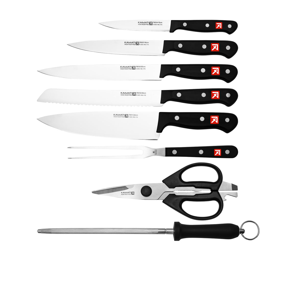 Kamati Gourmet Knife Block 9 Piece Set - Image 03