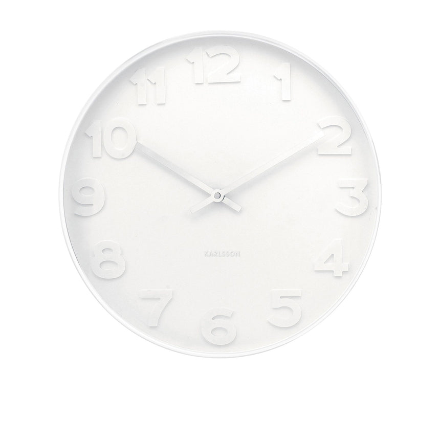 Karlsson Mr White Wall Clock 38cm - Image 01