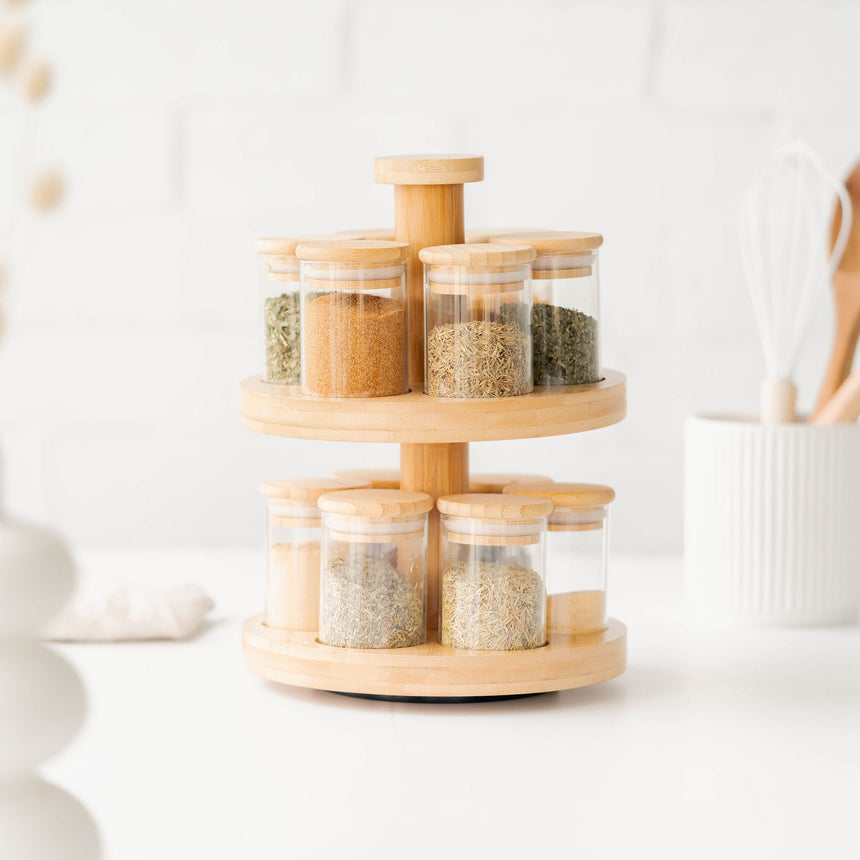 Kate's Kitchen 2 Tier Spice Rack Jar Set of 12 - Image 03