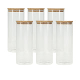 Kate's Kitchen Glass Canister with Bamboo Lid 1.5L Set of 6 - Image 01