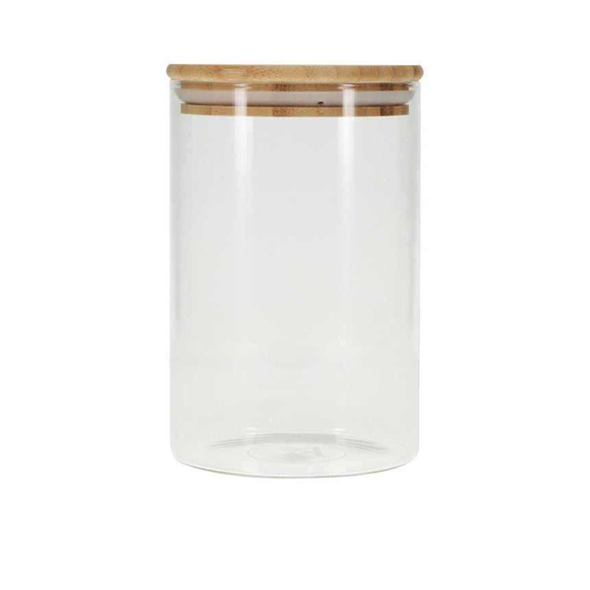 Kate's Kitchen Glass Canister with Bamboo Lid 1L Set of 6 - Image 01