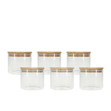 Kate's Kitchen Glass Canister with Bamboo Lid 500mL Set of 6 - Image 01