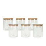 Kate's Kitchen Glass Canister with Bamboo Lid 750mL Set of 6 - Image 01