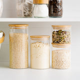 Kate's Kitchen Glass Canister with Bamboo Lid 750mL Set of 6 - Image 03