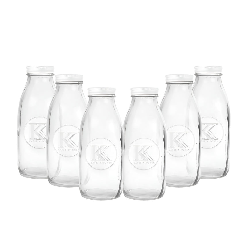 Kate's Kitchen Glass Sauce Bottle 1L Set of 6 - Image 01