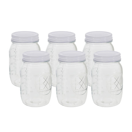 Kate's Kitchen Screw Top Glass Jar 450mL Set of 6 - Image 01