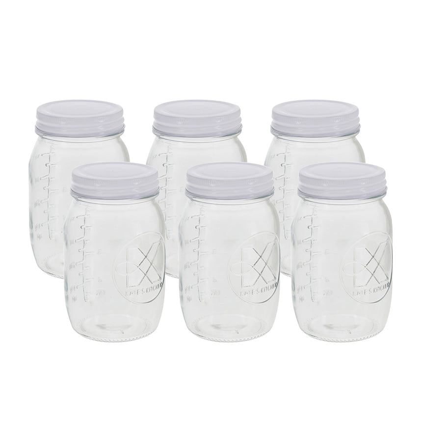 Kate's Kitchen Screw Top Glass Jar 450mL Set of 6 - Image 01