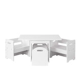 Keezi Kids Table and Chair with Storage Box Set 4pc - Image 01