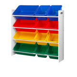 Keezi Kids 12 Bin Toy Organiser - Image 01