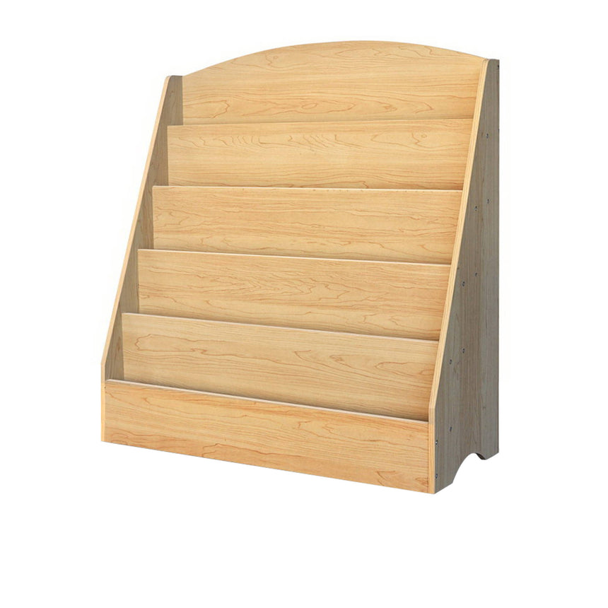 Keezi Kids 5 Tier Bookshelf Natural - Image 01