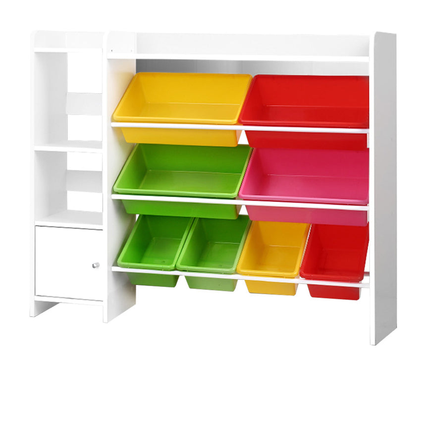 Keezi Kids 8 Bin Toy Organiser - Image 01