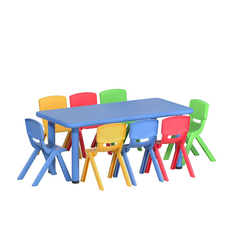 Keezi Kids Table and Chair Set 9pc Set - Image 01