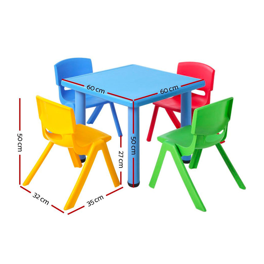 Keezi Kids Study Table and Chair Set 5pc - Image 03