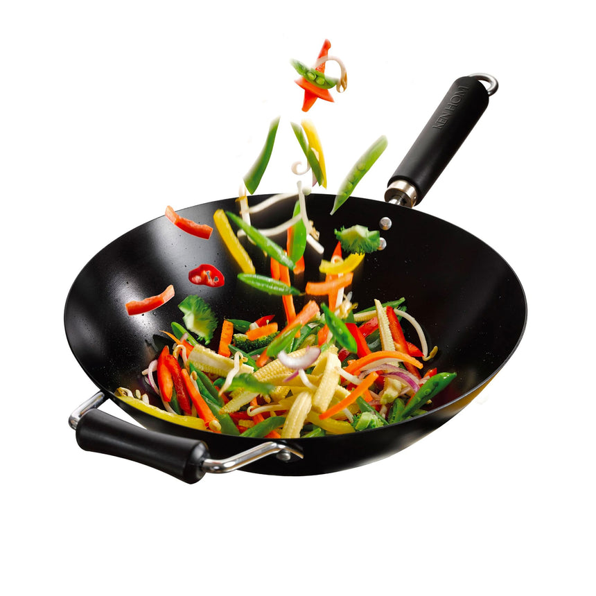 Ken Hom Wok Non-Stick Carbon Steel 35cm - Image 03