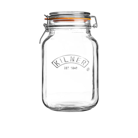 Kilner Square Clip Top Jar 2 Litre - Image 01