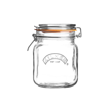 Kilner Square Clip Top Jar 1 Litre - Image 01