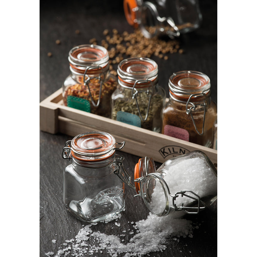 Kilner Spice Jar 70ml and Wooden Crate 7 Piece Set - Image 04