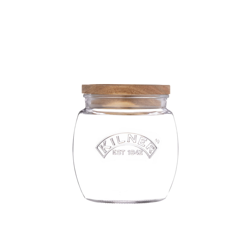 Kilner Universal Jar with Wooden Lid 850ml - Image 01