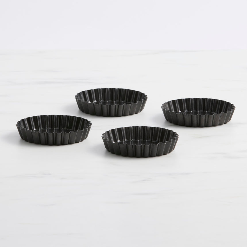 Kitchen Pro Bakewell Tartlet Mould 10cm Set of 4 - Image 01