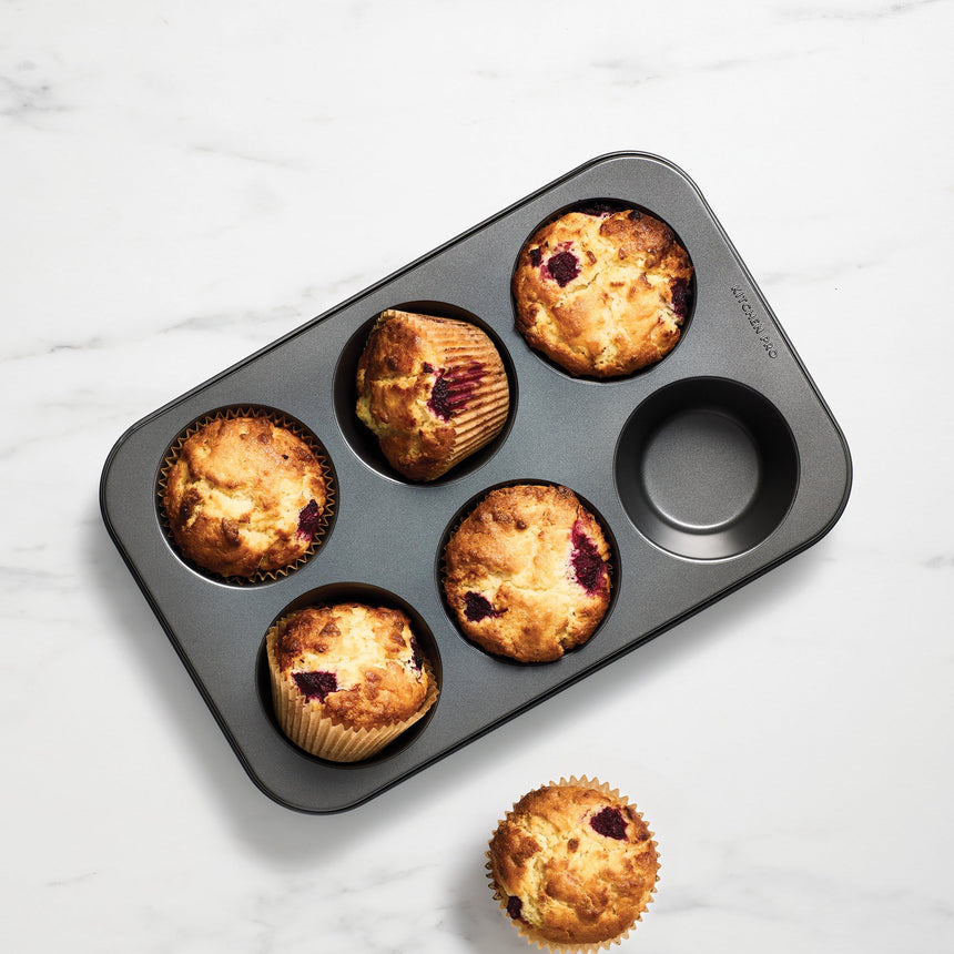 Kitchen Pro Bakewell Texas Muffin Pan 6 Cup - Image 02