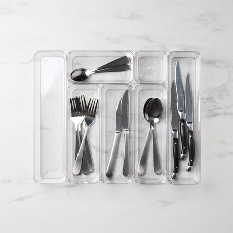 Kitchen Pro Clear Drawer Organiser 7 Piece Set - Image 01