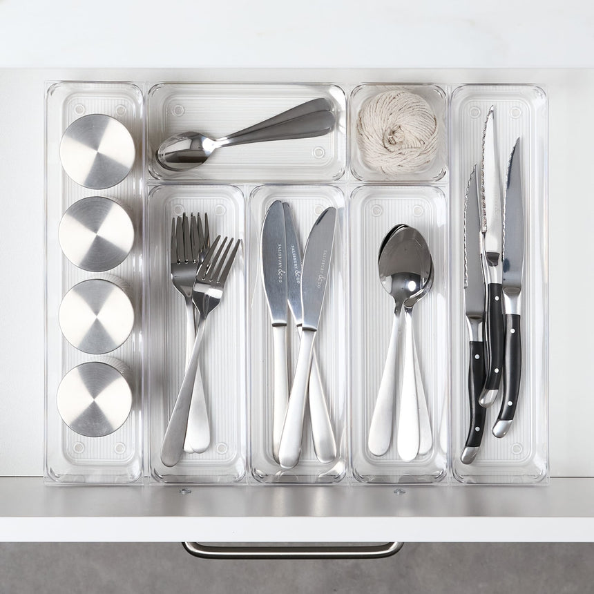 Kitchen Pro Clear Drawer Organiser 7 Piece Set - Image 05