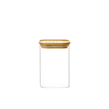 Kitchen Pro Eco Square Glass Canister with Bamboo Lid 1.1 Litre - Image 01