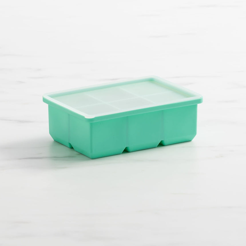 Kitchen Pro Kool 6 Cube Jumbo Silicone Ice Tray with Lid - Image 01