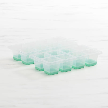 Kitchen Pro Kool 8 Jumbo Ice Cube Tray Set of 2 Aqua - Image 01