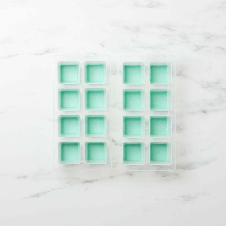 Kitchen Pro Kool 8 Jumbo Ice Cube Tray Set of 2 Aqua - Image 06