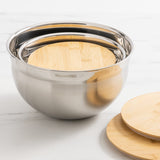 Kitchen Pro Mixwell Mixing Bowl with Bamboo Lid Set 3 Piece - Image 03