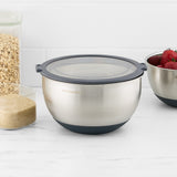 Kitchen Pro Mixwell Mixing Bowl with Clear Lid 2.5L Grey - Image 02