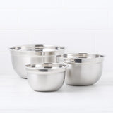 Kitchen Pro Mixwell Stainless Steel German Mixing Bowl Set 3 Piece - Image 01