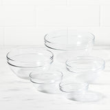 Kitchen Pro Mixwell Tempered Glass Mixing Bowl Set 5pc - Image 01