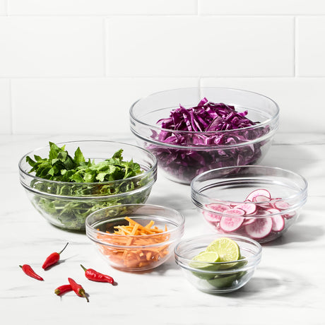 Kitchen Pro Mixwell Tempered Glass Mixing Bowl Set 5pc - Image 02